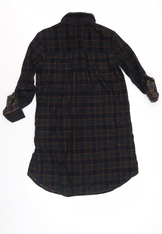Fat Face Women's Plaid Shirt Dress, Multicoloured, Size 12