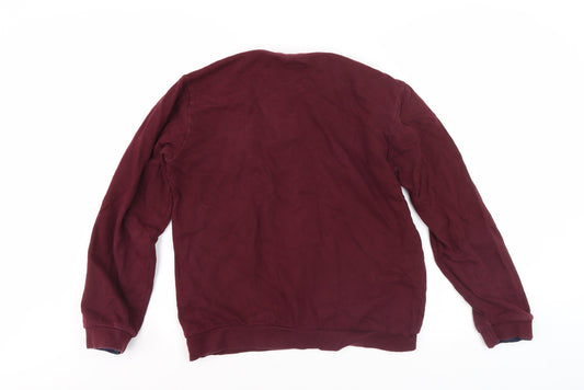 Y&F Boys Red Sweatshirt 13-14 Years with Chest Zip Accent