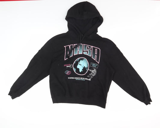 H&M Divided NASA Black Pullover Hoodie M Unisex