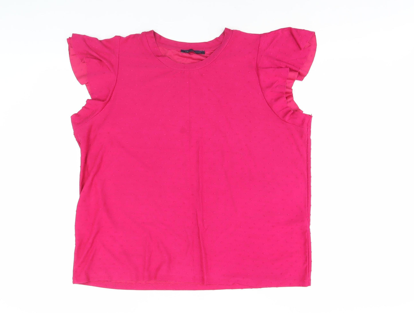 Marks and Spencer Women's Pink Basic T-Shirt Size 24