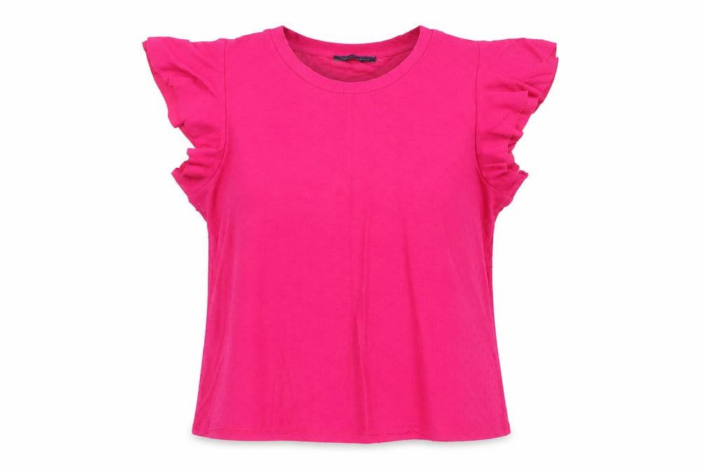 Marks and Spencer Women's Pink Basic T-Shirt Size 24