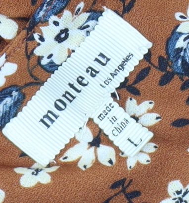 Monteau Women's Floral A-Line Dress, Large, Multicoloured