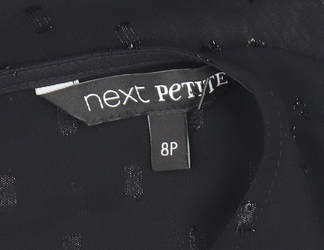 Next Women's Black 3/4 Sleeve Petite Blouse