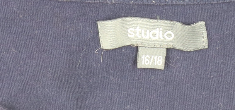 Studio Women’s Blue Cotton T-Shirt Size 16