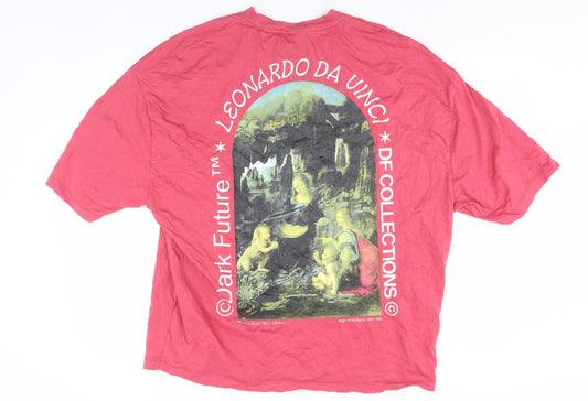 ASOS DESIGN Leonardo Da Vinci Men’s Red Art Graphic T-Shirt M