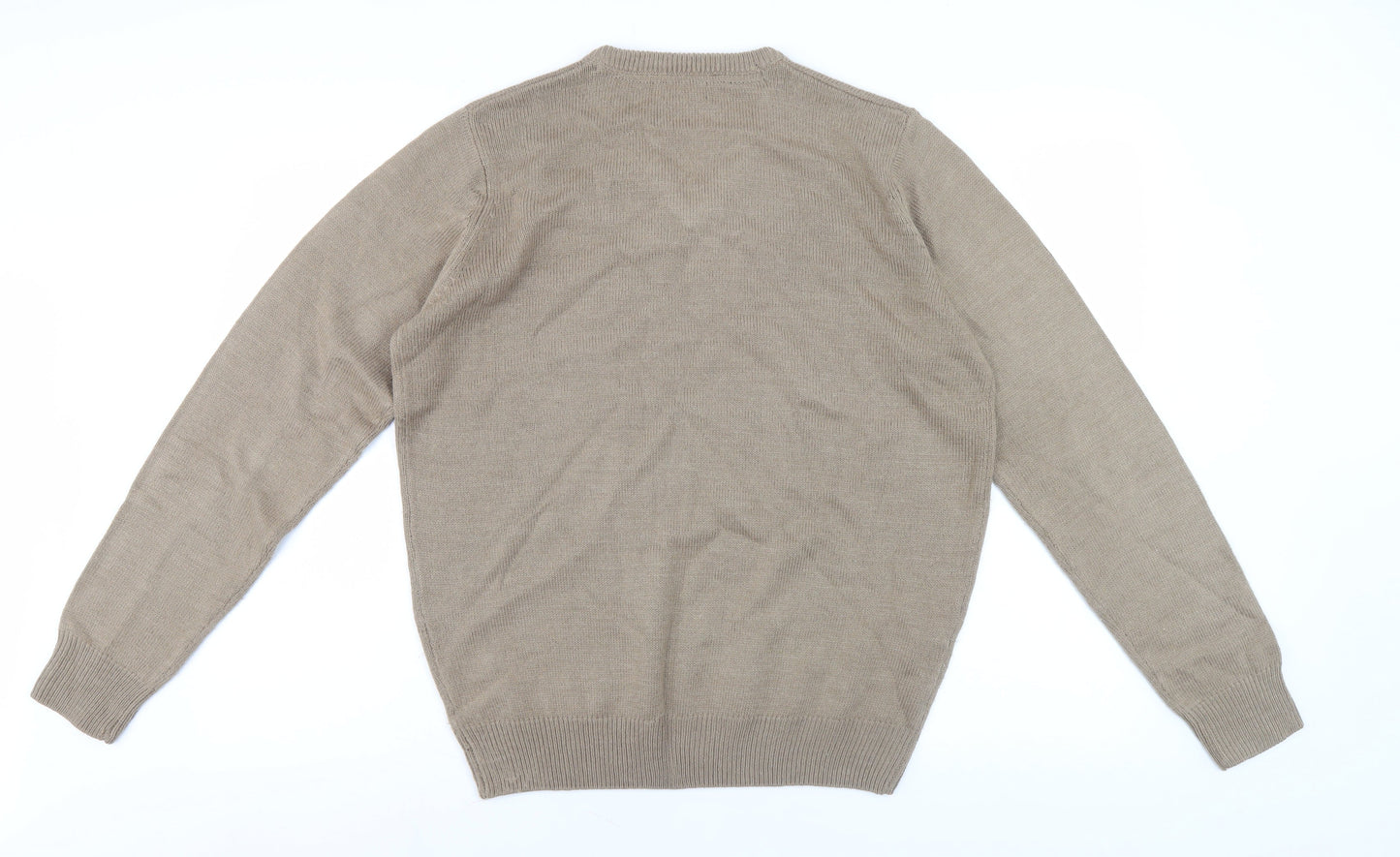 James Pringle Men's Beige V-Neck Pullover Jumper M