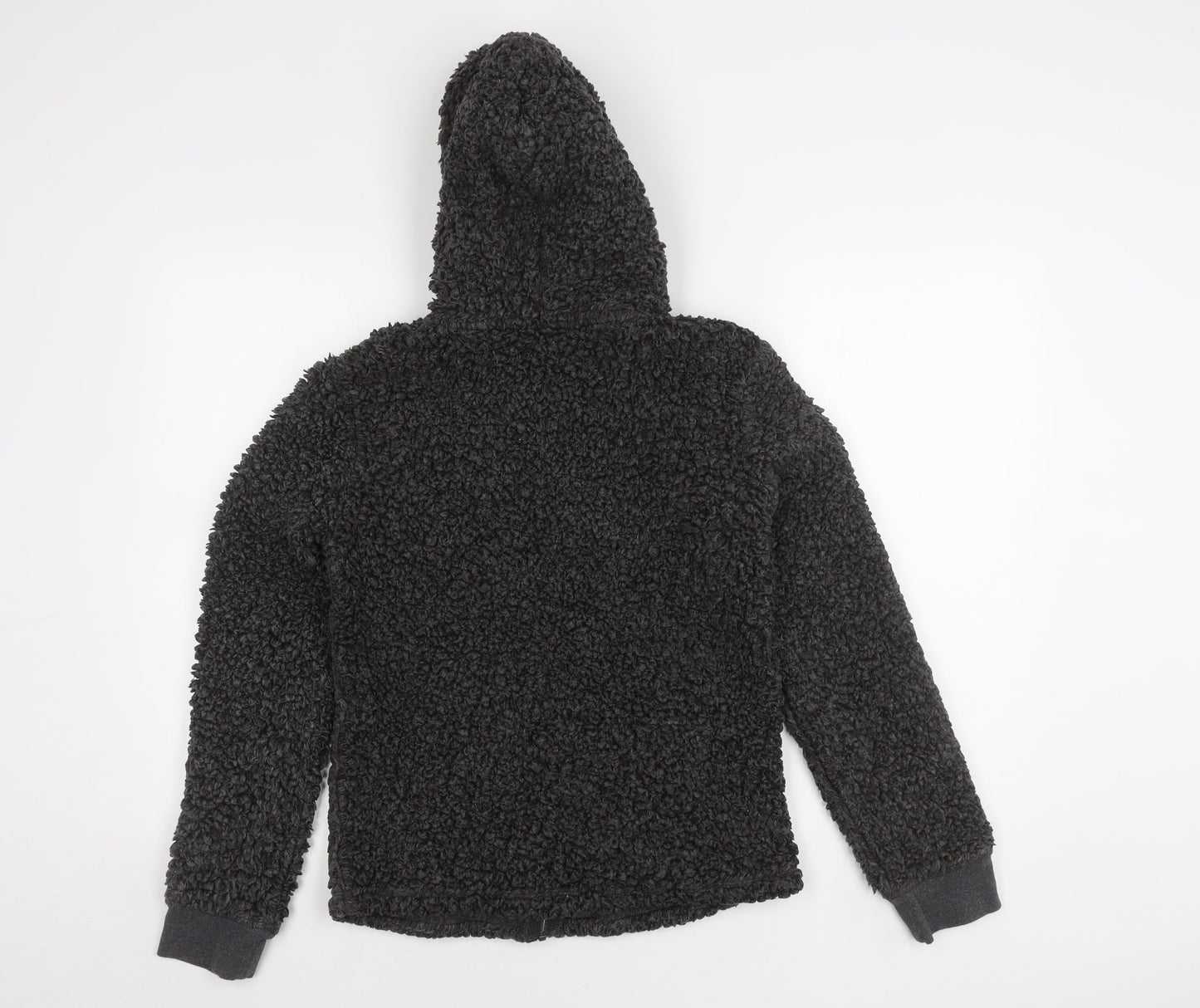Next Women's Grey Hooded Fleece Jacket XS