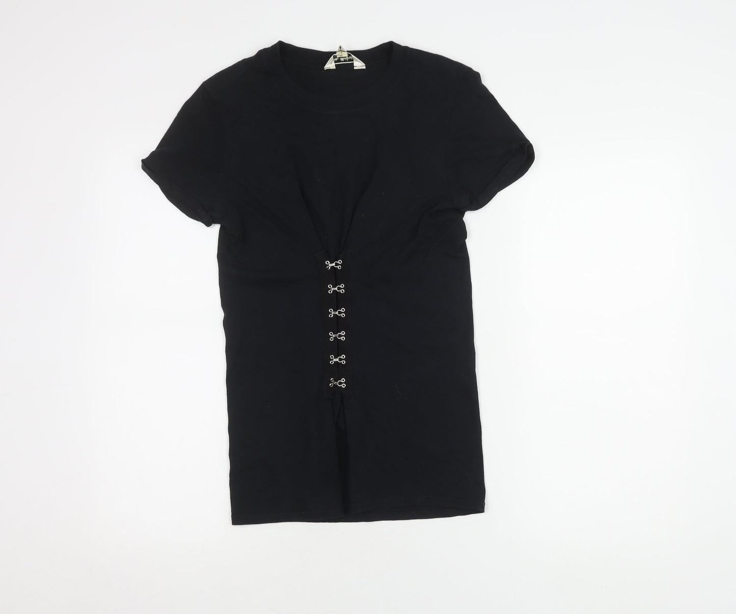 Miss Selfridge Women's Black T-Shirt, Size 6