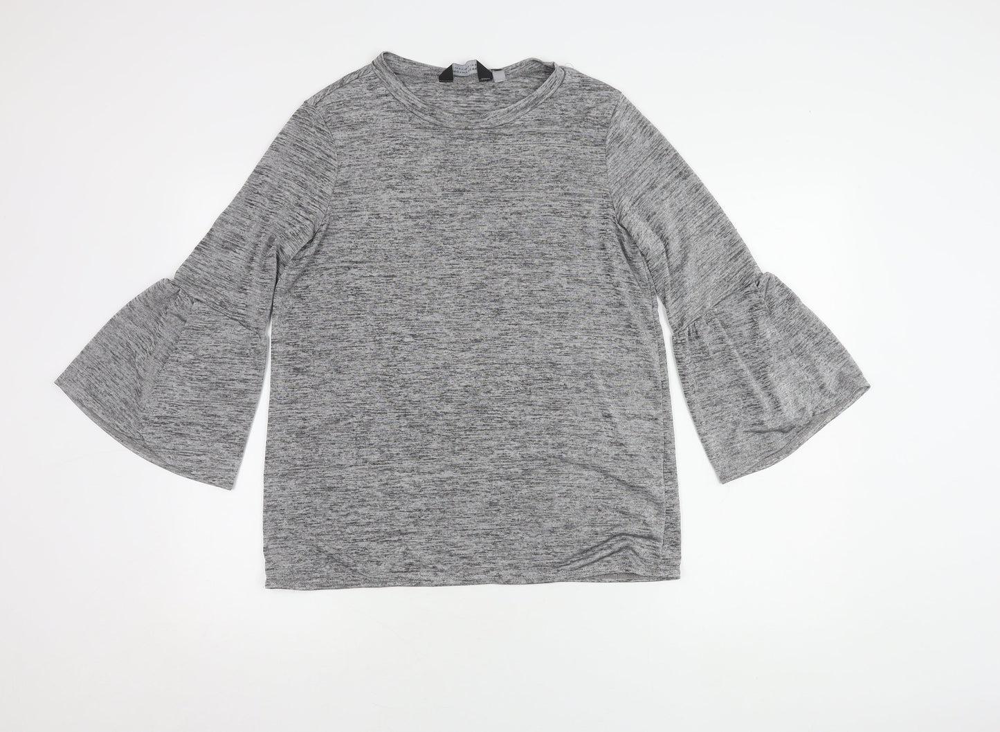 Dorothy Perkins Grey Women's Top Size 14 Bell Sleeve