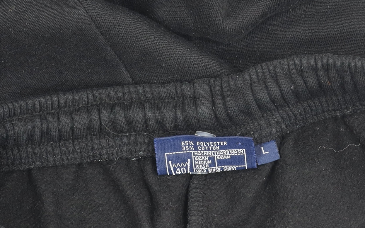 Boston Jeans Sport Men's Black Joggers L Fleece Gym Wear