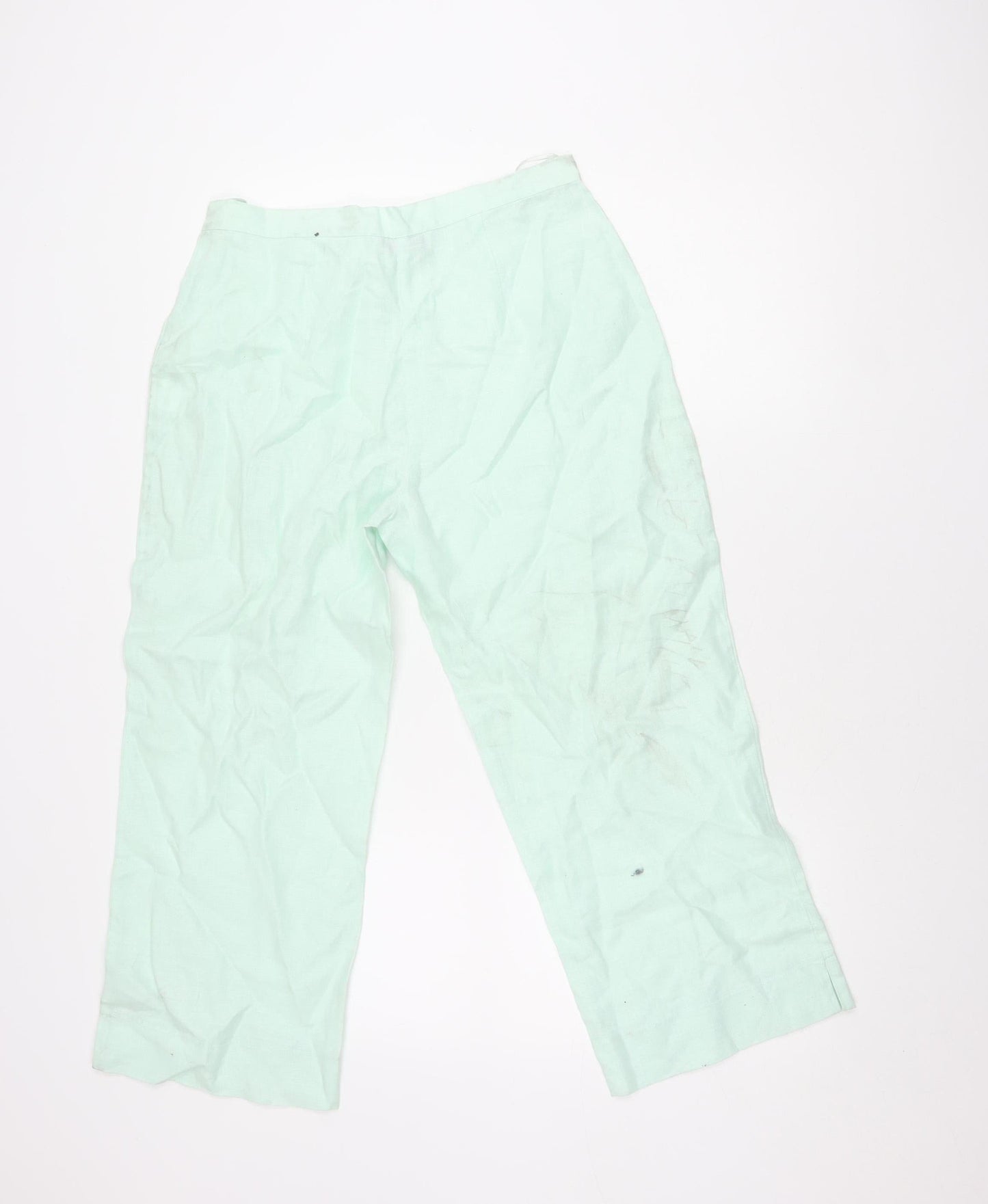 La Confidence Women's White Linen Trousers M