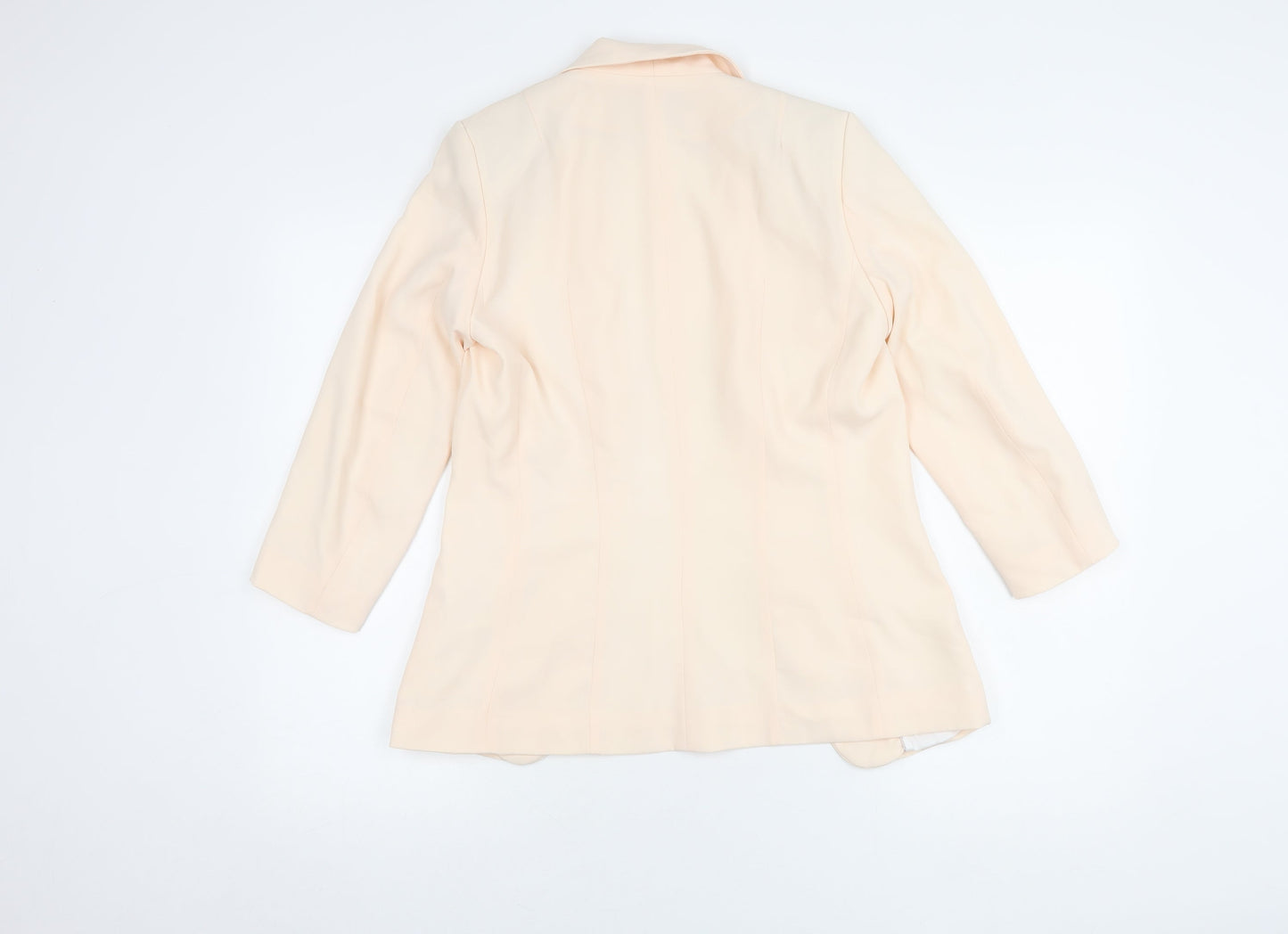 H&M Women Beige Blazer Size 8, Long Sleeve, Regular Fit