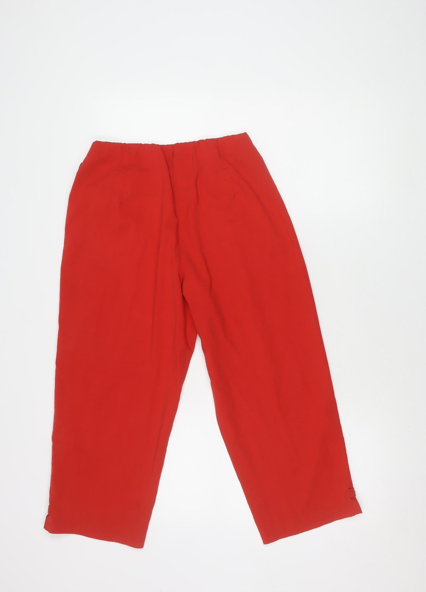 Doris Streich Women's Red Trousers - Size 10, Excellent Condition