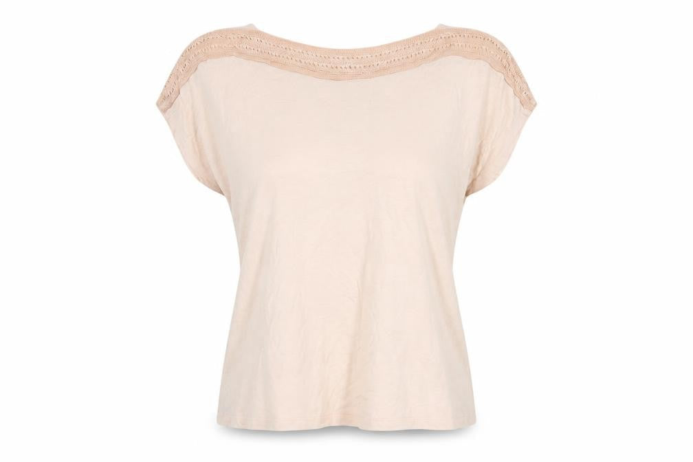 Marks and Spencer Women's Pink Crochet Accent Top, Size 14