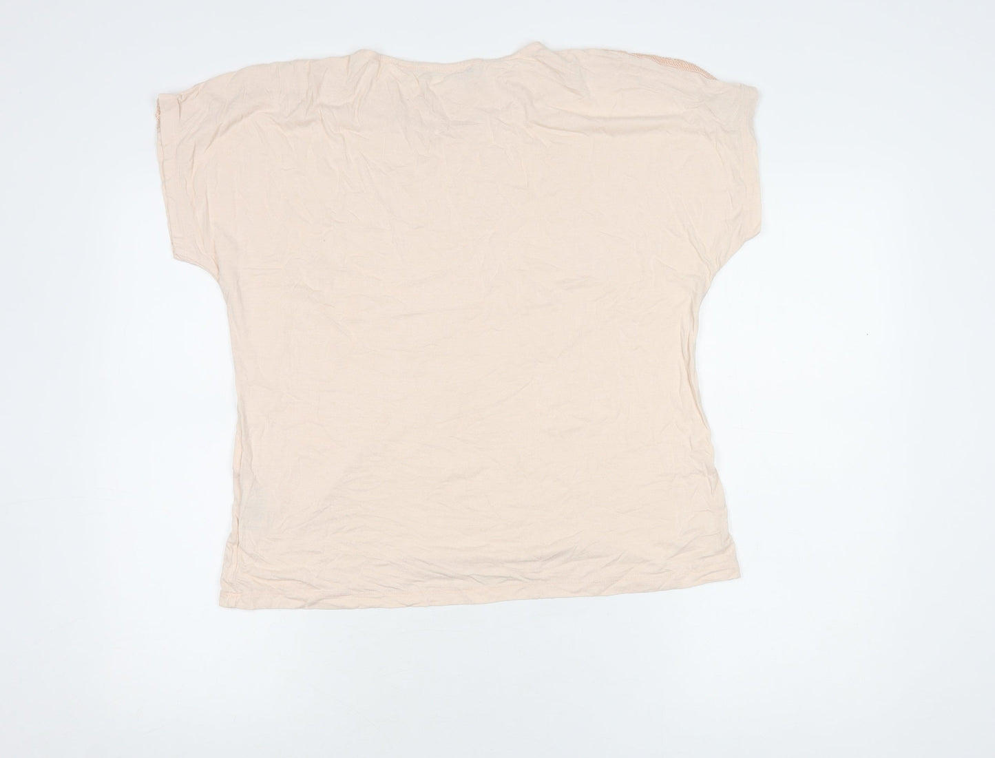 Marks and Spencer Women's Pink Crochet Accent Top, Size 14