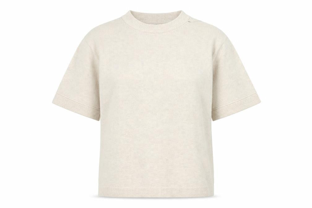 Marks and Spencer Women Ivory Crew Neck Top S