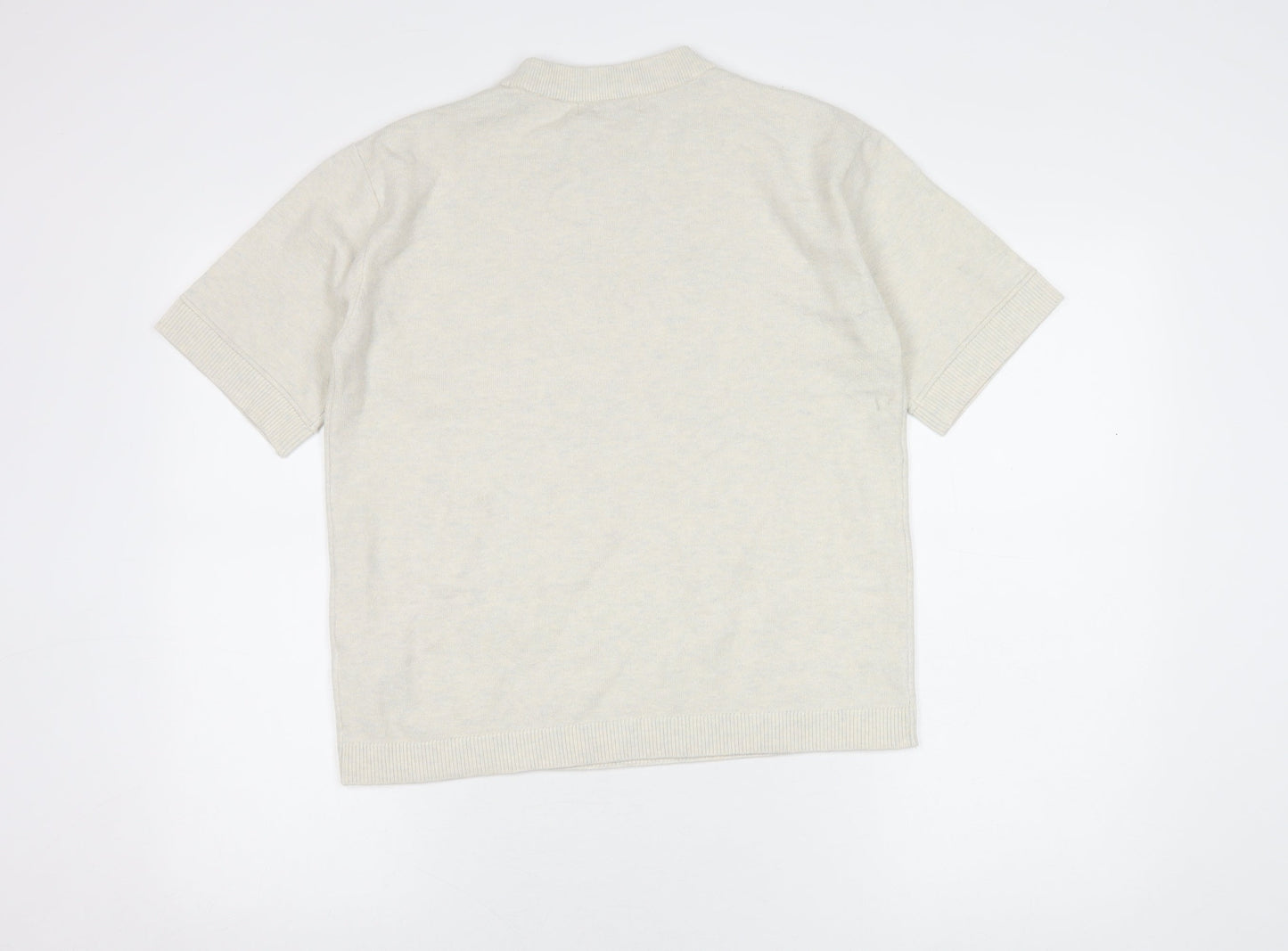 Marks and Spencer Women Ivory Crew Neck Top S