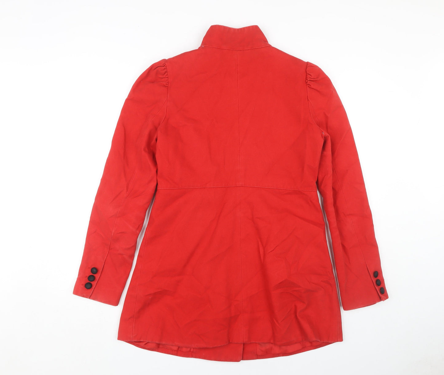 H&M Women's Red Cotton Pea Coat Size 12