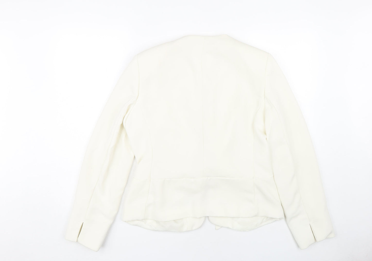 BHS Women's Ivory Belted Jacket Size 14 Formal