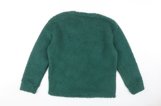 John Lewis Women's Green Fleece Pullover Sweatshirt M