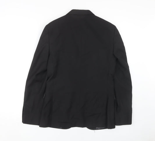 Moss London Men's Black Slim Fit Blazer Size 36R