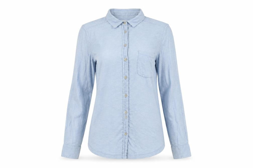 FatFace Women's Blue Button-Up Shirt Size 10