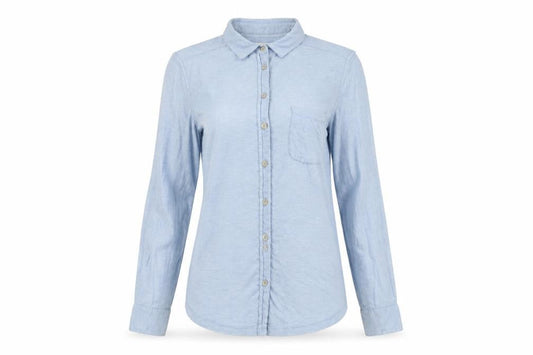 FatFace Women's Blue Button-Up Shirt Size 10