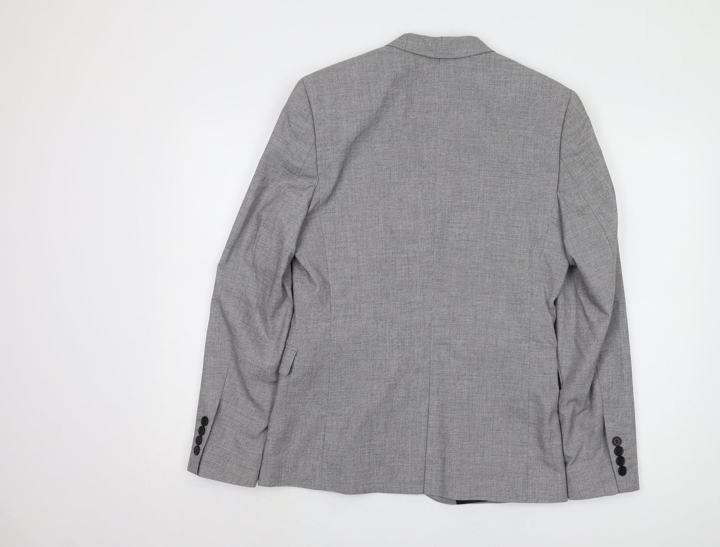 H&M Men’s Grey Blazer, Single-Breasted, 38R