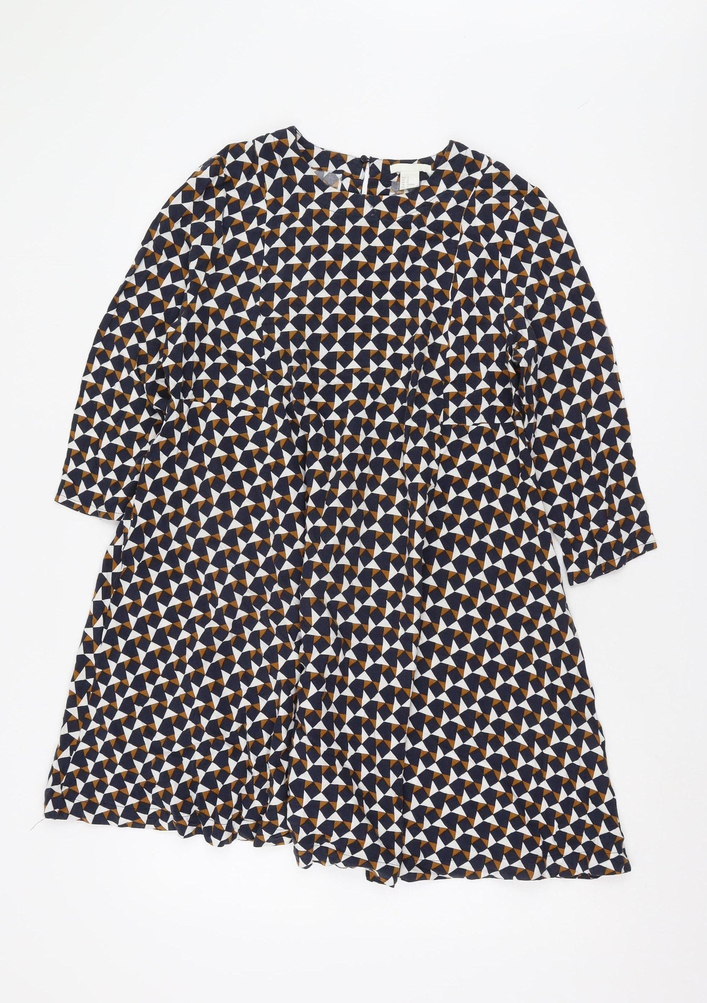 H&M Women's Multicoloured Geometric Dress Size 14