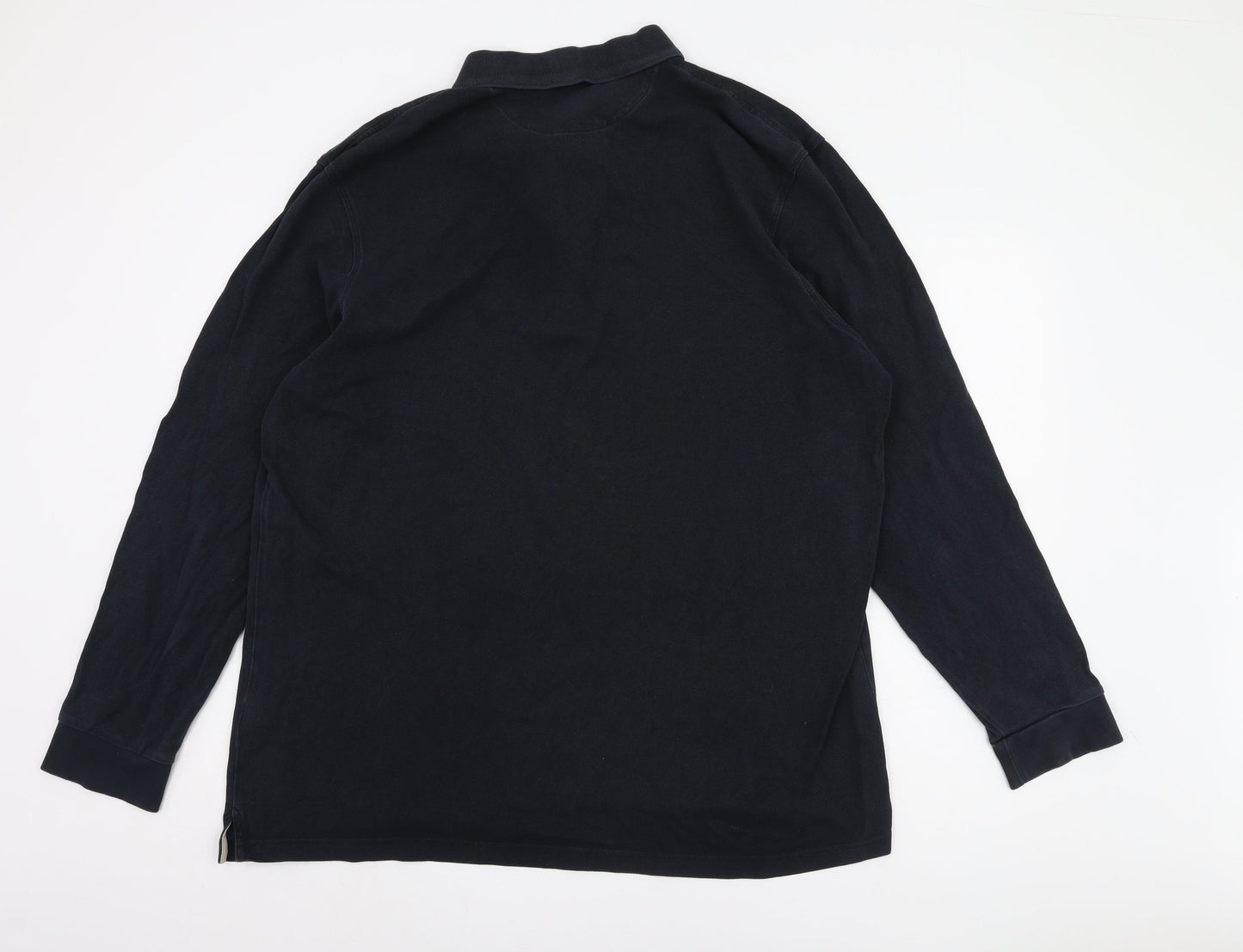 Charles Tyrwhitt Men's Black Polo Shirt 2XL Long Sleeve