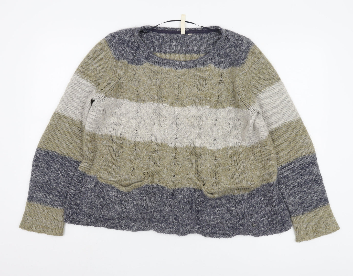 White Stuff Women's Multicoloured Pullover Jumper Size 16