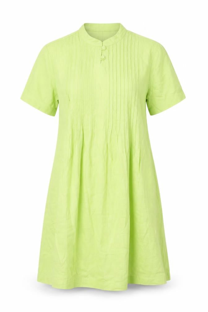 Orvis Women's Green Linen Dress Short Sleeve S