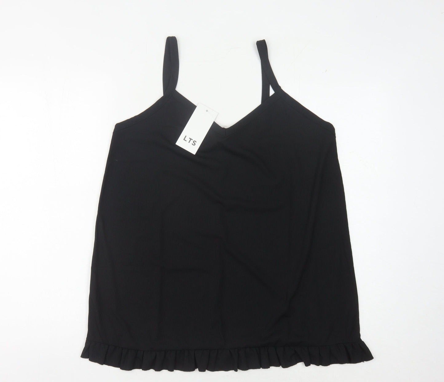Long Tall Sally Women's Black Camisole Tank Top, Size 10-12