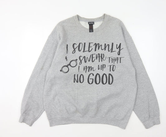 Harry Potter Grey L Pullover Unisex Sweatshirt