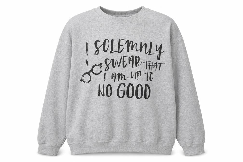Unisex Adults UK L Regular Harry Potter Grey Pullover Sweatshirt