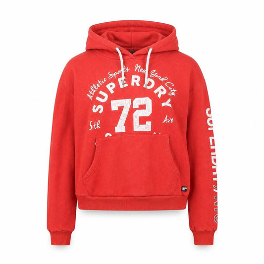Womens UK 2XS Regular Superdry Red Pullover Hoodie