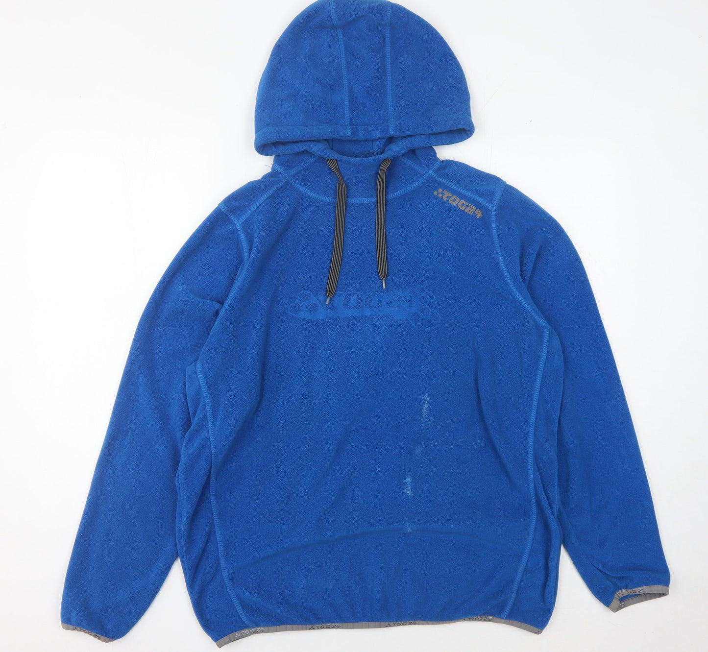 TOG24 Men's Blue Pullover Hoodie, Fleece, Large