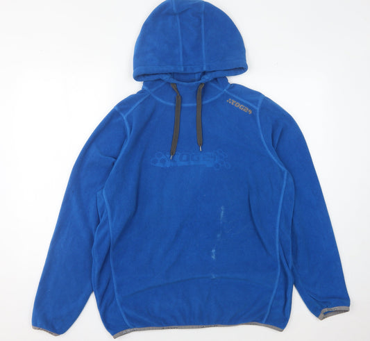 TOG24 Men's Blue Pullover Hoodie, Fleece, Large
