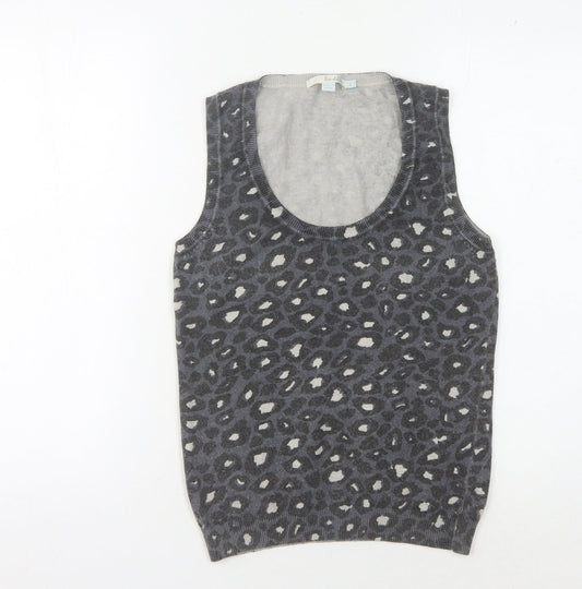 Boden Women's Grey Animal Print Vest Size 8