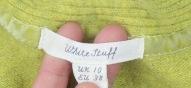 White Stuff Women’s Green V-Neck Cardigan - Size 10