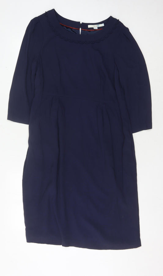 Boden Women's Blue 3/4 Sleeve Dress Size 12