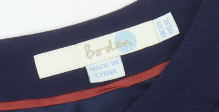 Boden Women's Blue 3/4 Sleeve Dress Size 12
