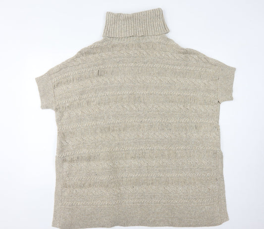 FatFace Women's Beige Roll Neck Pullover Jumper S