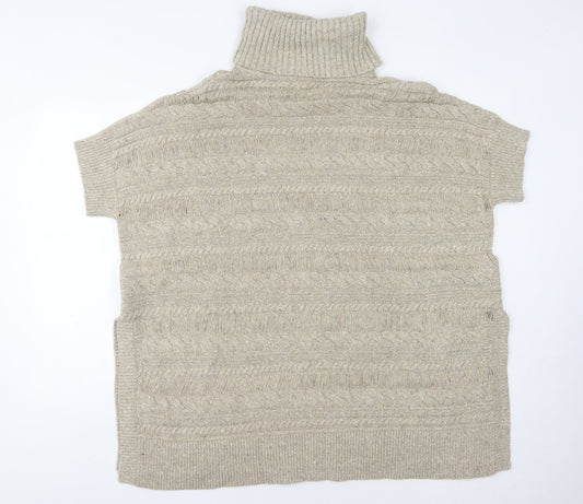 FatFace Women's Beige Roll Neck Pullover Jumper S