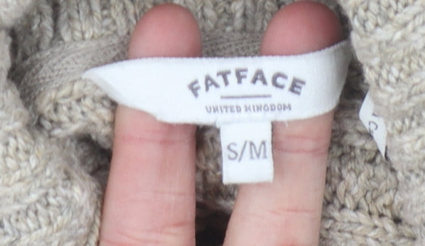 FatFace Women's Beige Roll Neck Pullover Jumper S