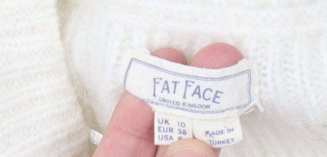 Fat Face Women's Ivory Pullover Jumper Size 10