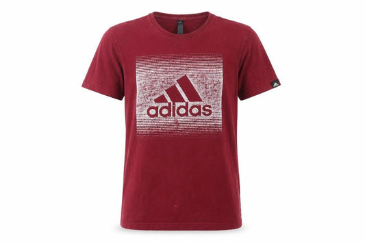 Mens UK Size S adidas Red  Cotton T-Shirt