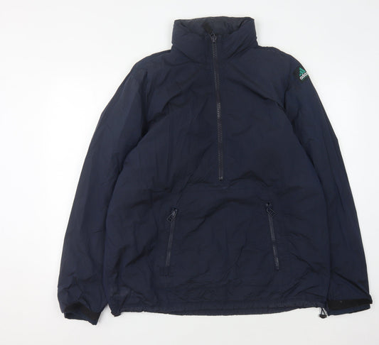 Adidas Mens Blue Anorak Jacket L Nylon Sports