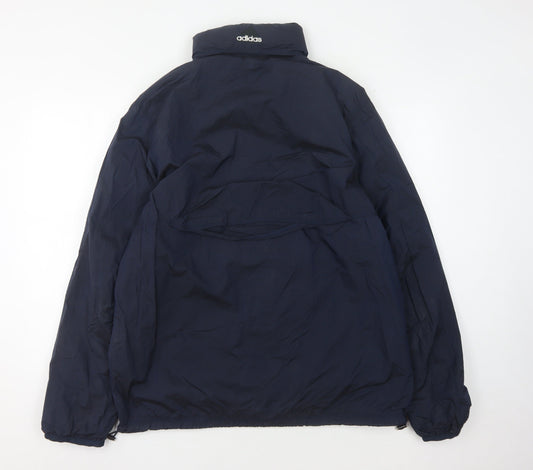 Adidas Mens Blue Anorak Jacket L Nylon Sports