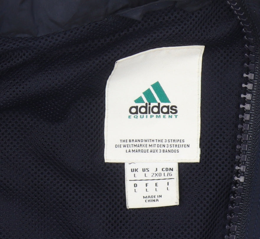Adidas Mens Blue Anorak Jacket L Nylon Sports